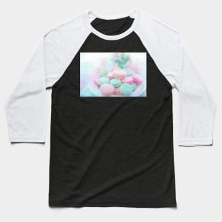 Pink & Mint Macarons Impressionist Painting Baseball T-Shirt